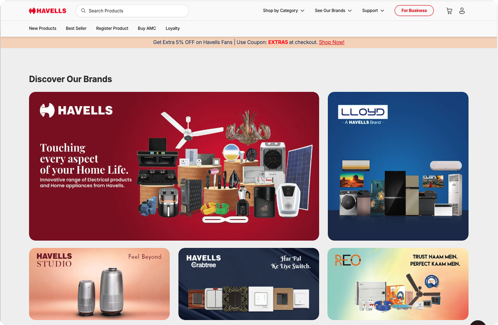 Havells Dealer Connect Portal Desktop